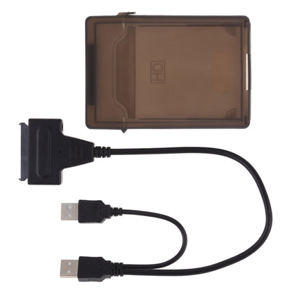 USB 2.0 to 7+15 Pin 22Pin SATA Data Cable Converter Adapter with Box Case for 2.5 / 3.5 Inch Hard Disk Drive HDD, USB to SATA With USB (W)