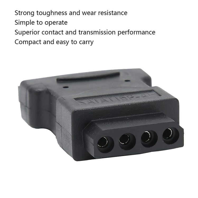 SATA 15 Pin Male to 4 Pin Female Adapter, SATA 15 Pin Male to 4 Pin