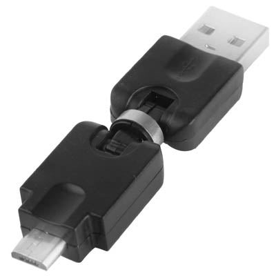 USB 2.0 AM to Micro USB 360 Degree Swivel Adapter for Galaxy S IV / i9500 / S III / i9300 /Note II / N7100 / i9220 / i9100 / i9082 / Nokia / LG / BlackBerry / HTC One X /Amazon Kindle / Sony Xperia etc, USB 2.0 AM