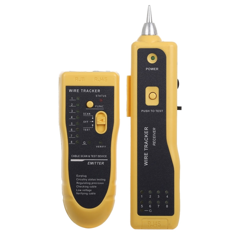 RJ11 & RJ45 Multi-purpose Line Inspection Instrument & Testing Device, RJ45/RJ11 Yellow