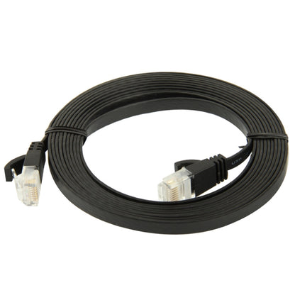 CAT6 Ultra-thin Flat Ethernet Network LAN Cable, 3m Black