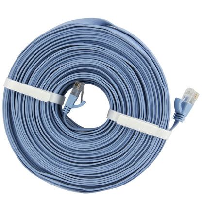 50m CAT6 Ultra-thin Flat Ethernet Network LAN Cable, 50m Blue