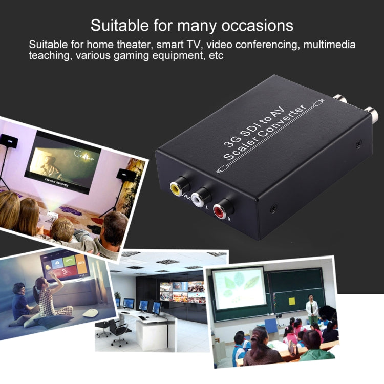 NF-F001 3G SDI to AV +  SDI Scaler Converter, Allow SD-SDI / HD-SDI / 3G-SDI Shown on HDTV, SDI to AV