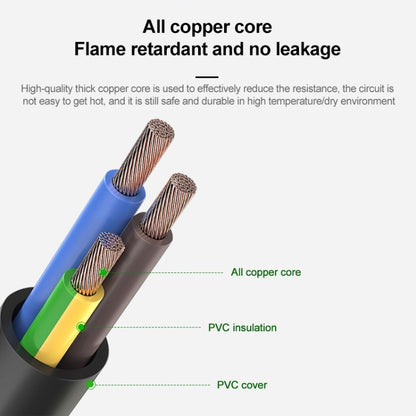 1.5m AC 3 Prong PC Power Extension Cord/Cable, 1.5m