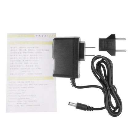 FJ-2508A 8 Port VGA Video Splitter High Resolution 1920 x 1440 Support 250MHz Video Bandwidth, 8 Ports Splitter Black