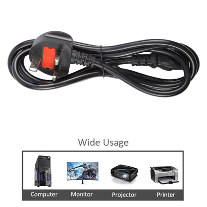 Big UK Plug Computer PC Power Cord 3 Pin Cable, Length:1.8m, 1.8m