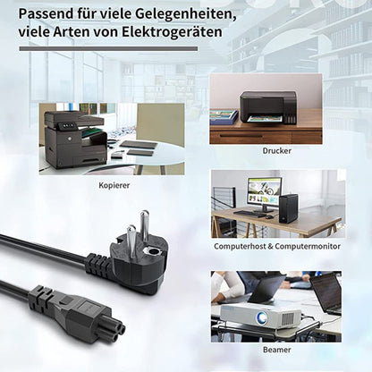 1.2m 3 Prong Style EU Notebook Power Cord, EU Plug, Length:1.2m