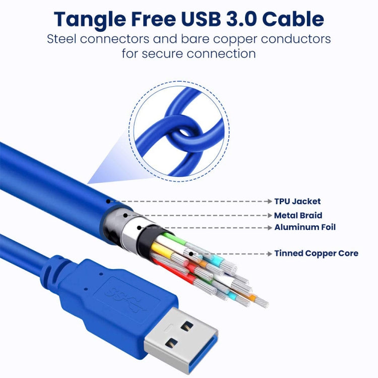 USB 3.0 A Male to A Male AM-AM Extension Cable, Length: 1.8m, Length: 1.8m