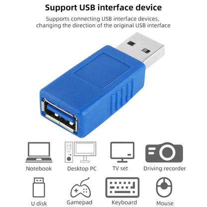 USB 3.0 AM to USB 3.0 AF Cable Adapter (Blue), AM to AF, UP Angle AM to AF