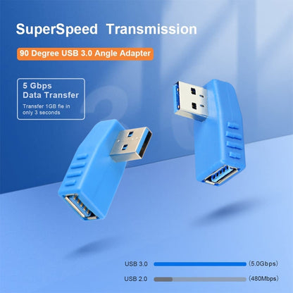 USB 3.0 AM to USB 3.0 AF Cable Adapter, Left Angle AM to AF(Blue), Left Angle AM to AF(Blcak)