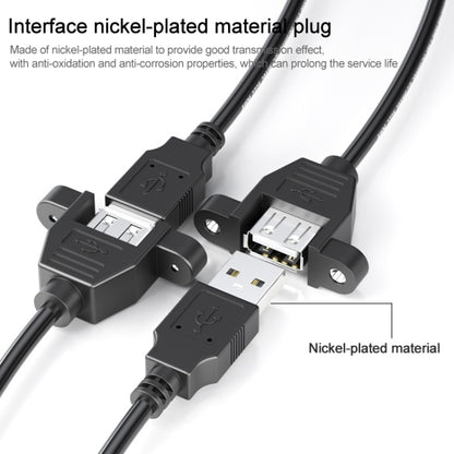 USB 2.0 AM to AF Mount Pannel Cable, Length: 30cm, AM to AF, Length: 30cm
