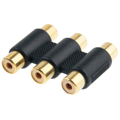 Gold-plated RGB Female to Female Connector, 3 RCA Female to Female (Gold-plated)