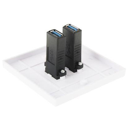 Dual USB 3.0 Female Plugs Home Wall Charger Plate Wall Plate Panel, 2 Ports USB 3.0