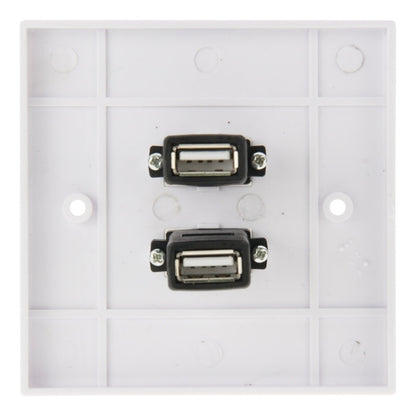 Dual USB 2.0 Female Plugs Home Wall Charger Plate Wall Plate Panel, 2 Ports USB 2.0