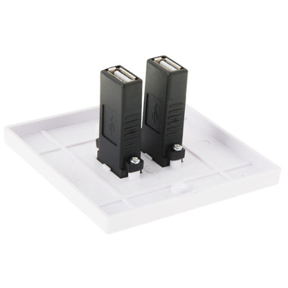 Dual USB 2.0 Female Plugs Home Wall Charger Plate Wall Plate Panel, 2 Ports USB 2.0