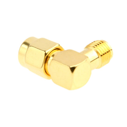 Gold Plated SMA Female to SMA Male Adapter with 90 Degree Angle, SMA Female to Male