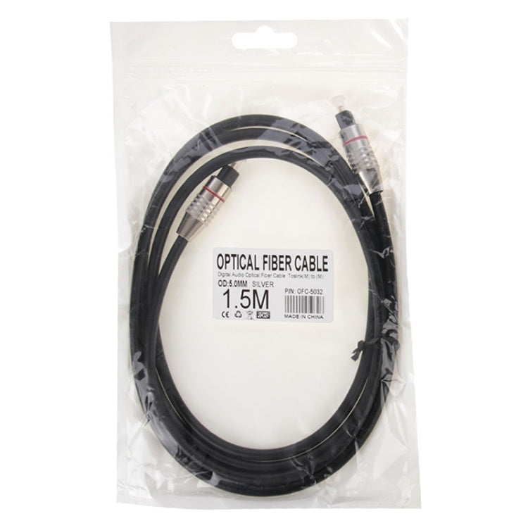 Digital Audio Optical Fiber Cable Toslink M to M, OD: 5.0mm, Length: 1.5m, 1.5m
