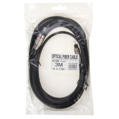 Digital Audio Optical Fiber Cable Toslink M to M, OD: 5.0mm, Length: 3m, 3m