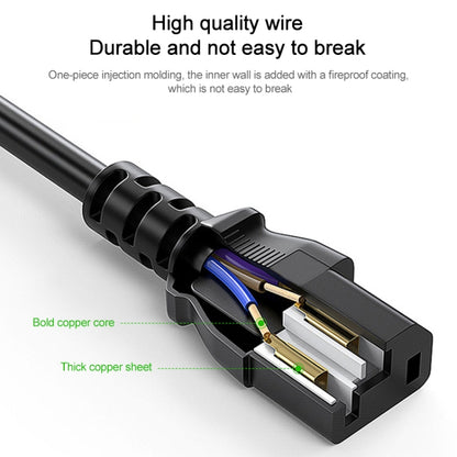 High Quality 3 Prong Style US Notebook AC Power Cord, Length: 1.8m, US Plug, 1.8m