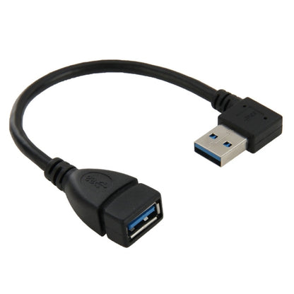 USB 3.0 Right Angle 90 Degree Extension Cable Male to Female Adapter Cord, Length: 18cm, Right Angle AM to AF, length: 18cm