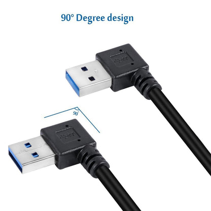 USB 3.0 Right Angle 90 Degree Extension Cable Male to Female Adapter Cord, Length: 18cm, Right Angle AM to AF, length: 18cm