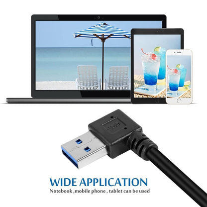USB 3.0 Right Angle 90 Degree Extension Cable Male to Female Adapter Cord, Length: 18cm, Right Angle AM to AF, length: 18cm