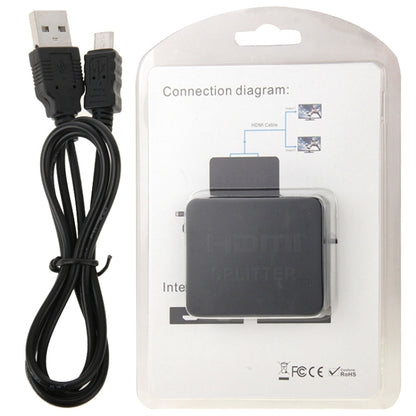 Mini Full HD 4K 1x2 HDMI 3D V1.4b Splitter for HDTV / STB/ DVD / Projector / DVR, HDMI V1.4b
