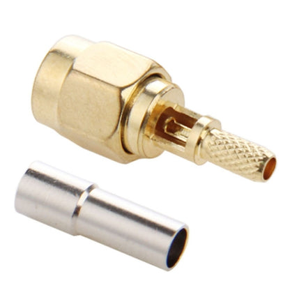 10 PCS Gold Plated Crimp SMA Male Straight Connector Adapter for RG174 / RG188 / RG316 / LMR100 Cable, Crimp SMA Male