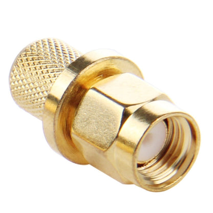 10 PCS LMR300 5D-FB Gold Plated RP-SMA Male Plug Pin Crimp RF Connector Adapter, RP-SMA Male Plug