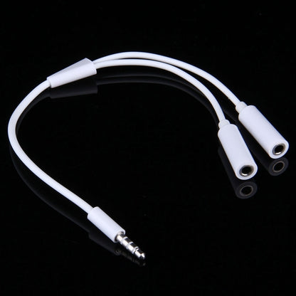 3.5mm Male to 2 Female Plug Jack Stereo Audio Cable for iPhone 6S & 6S Plus & 6 & 6 Plus & 5, iPad Air 2 & Air, Samsung, iPod Laptop, MP3, Length: 24cm, 3.5mm Male to 2 Female