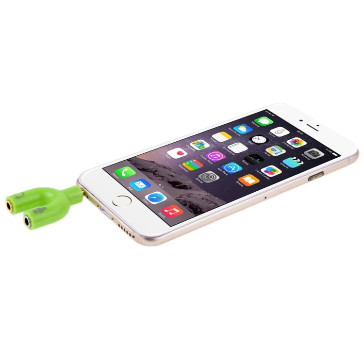 3.5mm Stereo Male to 3.5mm Headphone & Mic Female Splitter Adapter