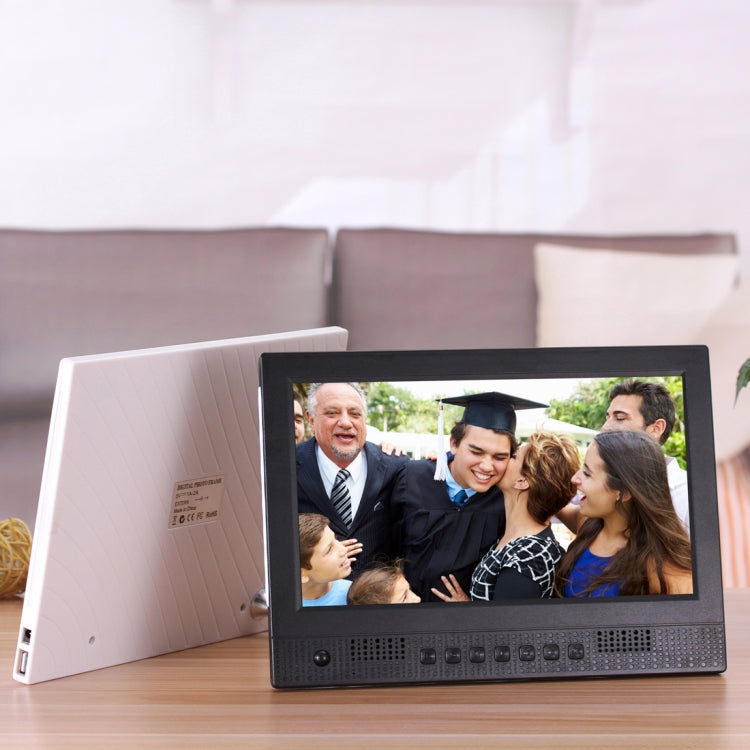 10.1 inch LED Display Multi-media Music & Movie Player Digital Photo Frame with Remote Control, Allwinner E200s Program, Support USB-Disk / SD Card, Body Sensor, Built in Stereo Speaker, 10.1 inch, 10.4 inch