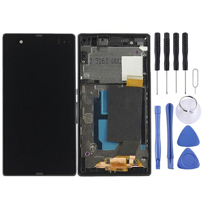 LCD Display + Touch Panel with Frame  for Sony Xperia Z / L36H / C6603 / C6602, For Xperia Z, Xperia Z / L36h (Purple)