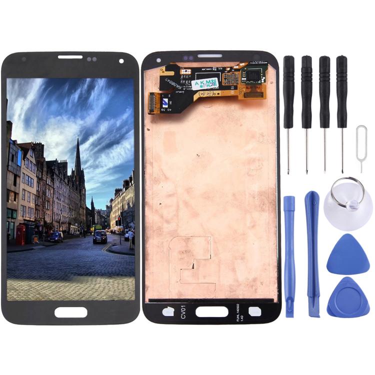 Original LCD Screen and Digitizer Full Assembly for Galaxy S5 / G9006V / G900F / G900A / G900I / G900M / G900V, For Samsung Galaxy S5
