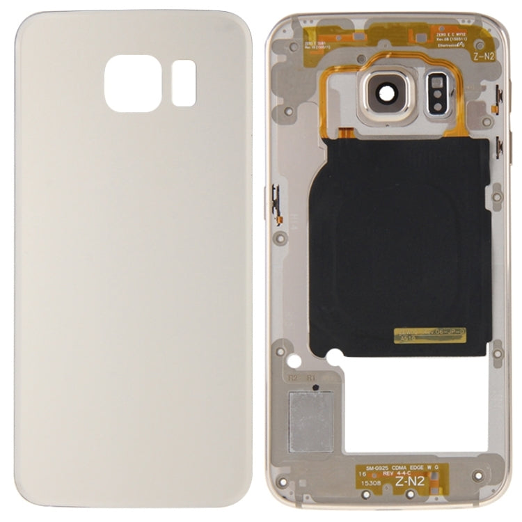 For Galaxy S6 Edge / G925 Full Housing Cover (Back Plate Housing Camera Lens Panel + Battery Back Cover ) , For Galaxy S6 edge, For Samsung Galaxy S6 edge