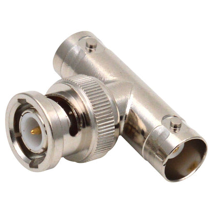 T-Type BNC Plug To 2 BNC Jack Connector, T-Type BNC To 2 BNC