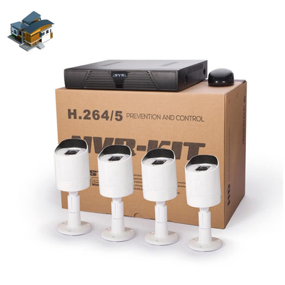 N4B3M 4Ch 720P P2P ONVIF 1.0 Mega Pixel IP Camera NVR Kit, Support Night Vision / Motion Detection, IR Distance: 20m, N4B3M/Kit