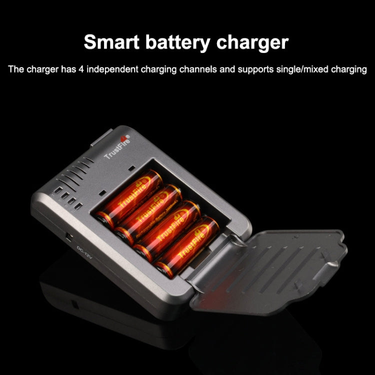 TR-003P4 TrustFire 1x4 Universal Cylindrical Li-ion Battery Charger for 10430/ 10440/ 14500/ 16340/ 17670/ 18500