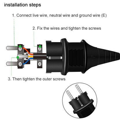 Plug Adapter, Travel Power Adaptor with EU Plug, EU Plug Male