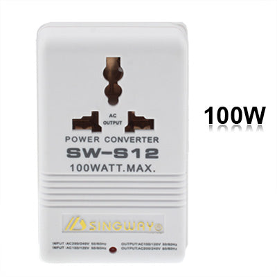 US Plug Adapter,100W Power Converter AC117V to AC230V, 100W