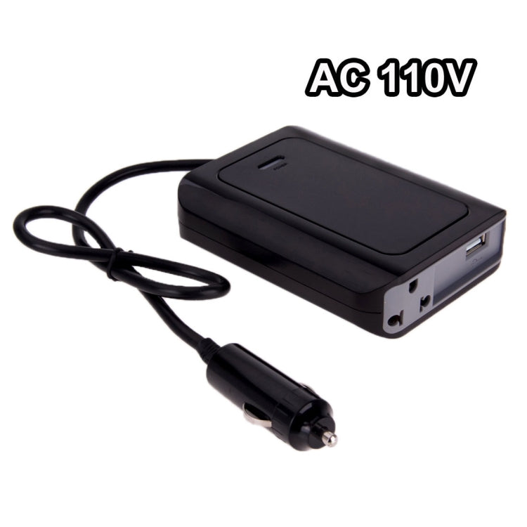 DY-200N, 200W DC 12V to AC Car Power Inverter with 500mA USB Port & EU / US Power Socket, 110V, DY-200N