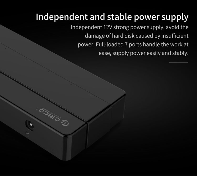 Orico H7928-U2-V1 Desktop 7 Ports USB 2.0 HUB with Power Adapter, USB 2.0