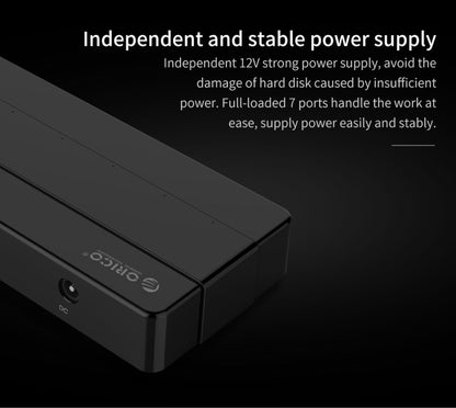 Orico H7928-U2-V1 Desktop 7 Ports USB 2.0 HUB with Power Adapter, USB 2.0
