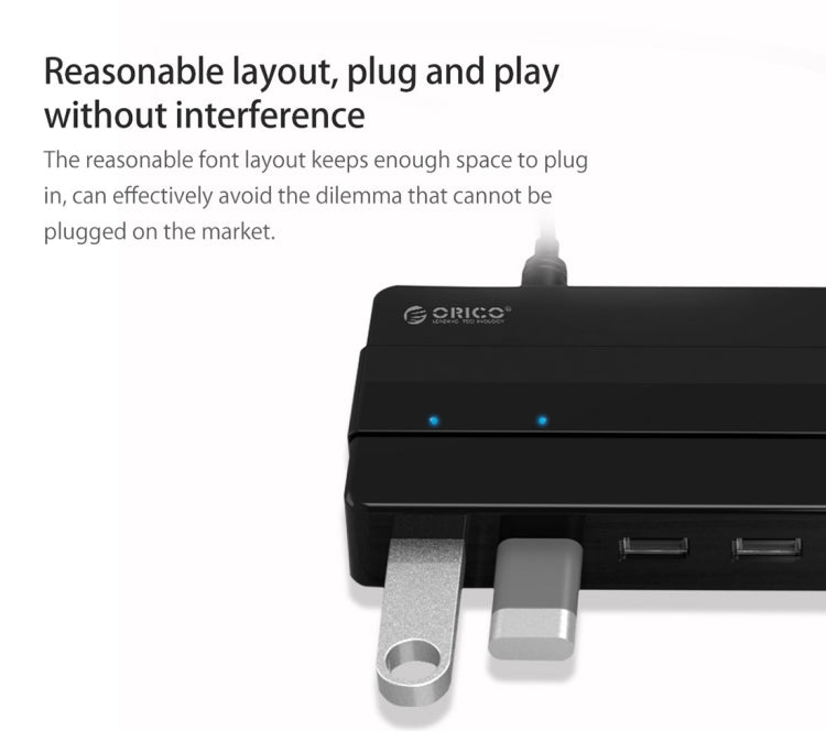 Orico H7928-U2-V1 Desktop 7 Ports USB 2.0 HUB with Power Adapter, USB 2.0