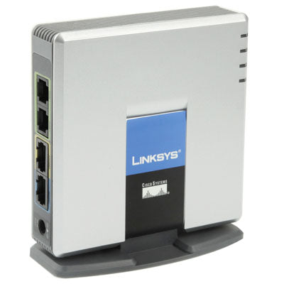 Unlocked LINKSYS SPA2102 VOIP PSTN Phone Adapter with 2x FXS + WAN Port, 2x FXS + WAN Port