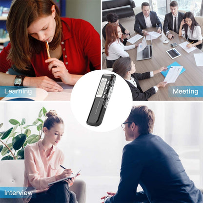 8GB Digital Voice Recorder Dictaphone MP3 Player, Support Telephone recording, VOX function, Power supply: 2 x AAA battery(Black)