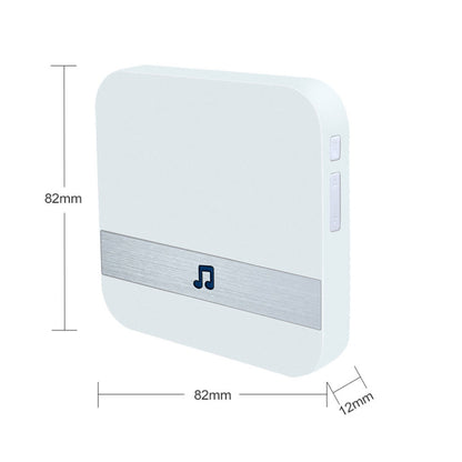 B10 52 Chimes 110dB Doorbell Receiver Low Power Consumption Home Door Tools, US Plug, AC 90-260V, B10 White US Plug