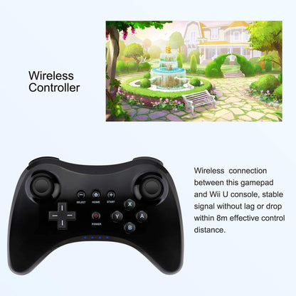 High Performance Pro Controller for Nintendo Wii U Console, For-WII U(Black)