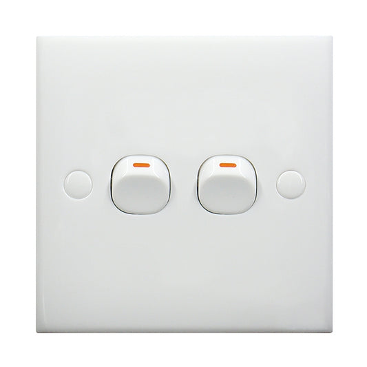 Electric Wall Switch (Size: 86 x 86mm), 2 Switch