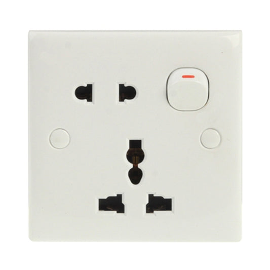 Electric Wall Switch and Socket, EU / AU / US Plug Socket with 1 Switch, 2 Port Sockets+1 Switch